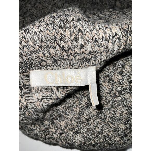 Chlo� 'Ribbed' Black Cashmere Cardigan Size XL - Picture 4 of 6